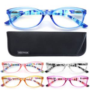 lot 10206 image: HEEYYOK 2.5 Reading Glasses Women For Small Face Readers for womens Colorful Ladies Cheaters Glasses Lightweight Comfortable Frame spring hinge 5 Pack