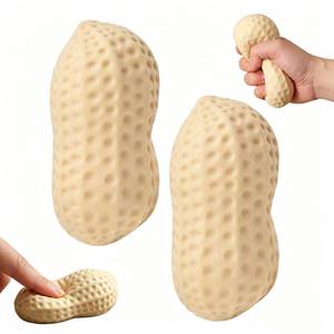 lot 10220 image: Peanut Squishy, Realistic Crunchy Peanut Squeeze Toy, Slow Rising Stress Relief Ball for Stress Anxiety Relief, Gift for Birthday Party Favors