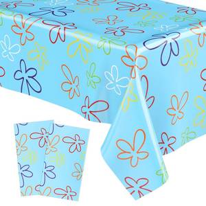 lot 10227 image: Oudain 2 Tablecloth Birthday Party Decorations, Sky Flowers