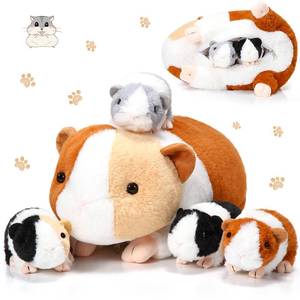 lot 13621 image: Jenaai Plush Guinea Pig Stuffed Animals 16 Inch with 4 Babies