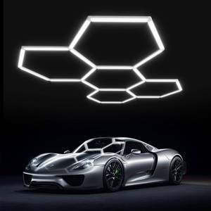 lot 13624 image: Powfloven 25 Pack Hexagon LED Garage Lights 168W