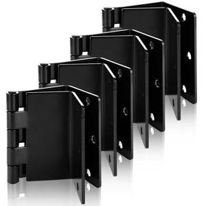 lot 13631 image: MIVIDE 4 Pack Offset Door Hinges Black 3.5