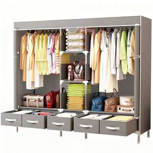lot 13642 image: Kabudar Portable Fabric Closet with 5 Drawers