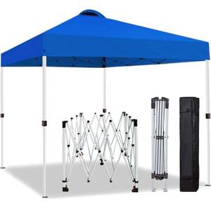 lot 13645 image: GVDV Pop-Up Canopy 10x10 ft Blue w Carrying Bag