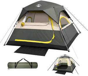 lot 13646 image: Purebox 4-Person Instant Camping Tent with Rainfly  Retail $129.99