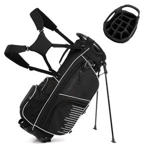 lot 13648 image: Real Relax 14-Way Full-Length Dividers Golf Stand Bag Dual Straps, 9 Pockets, Rain Cover,Lightweight, Unisex for Men Women