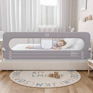 lot 13668 image: Tersolyn Foldable Bed Rail for Toddlers, 71in