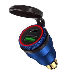 lot 14363 image: iMESTOU Aluminum DIN Motorcycle USB Charger 30W
