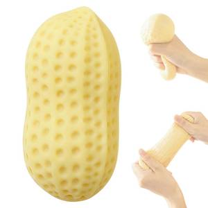 lot 14365 image: Peanut Squishy Stress Relief Toy Yellow