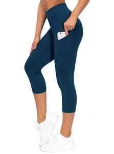 lot 14377 image: The Gym People Womens High Waist Capri Yoga Pants Sz. M