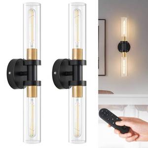 lot 17414 image: SANTOSTOCK Battery-Operated Wall Sconce Set of 2