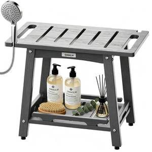 lot 17419 image: ONSGLM 22 Large Shower Bench Seat with Adjustable Feet