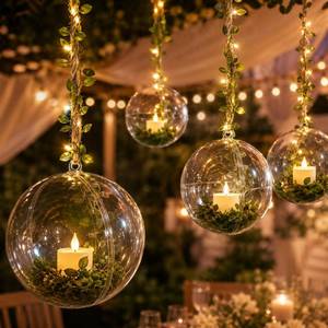 lot 17426 image: Chumia 8-Piece Enchanted Forest Hanging Candle Holder Set