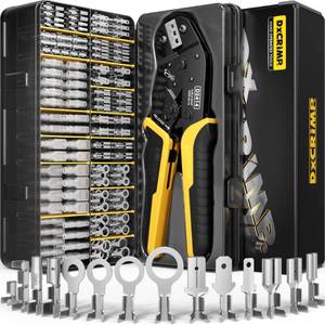 lot 17428 image: DxCRIMP Crimping Tool Kit 24��14 AWG Ratchet Crimper