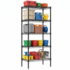lot 17436 image: DUMOS 5-Tier Metal Storage Shelves 23.3 W