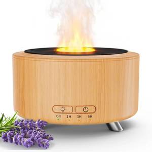lot 17452 image: 500ml Essential Oil Diffuser with Flame Light
