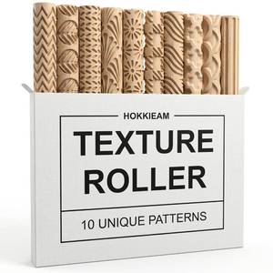 lot 18220 image: Hokkieam Clay Texture Rollers 10-Pack Plastic