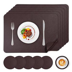 lot 18251 image: APLKER Vinyl Placemats Set of 6 with Coasters