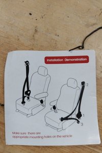 lot 18262 image: ECF R16 Vehicle Safety Seat Belt Harness Assembly