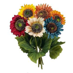 lot 18304 image: LILOCOO 6pc Artificial Sunflowers Multi-Color Set