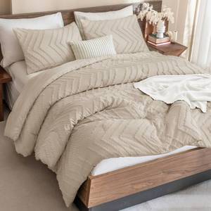 lot 19669 image: Andency Khaki Oversized King Comforter Set 120x98 Extra Large