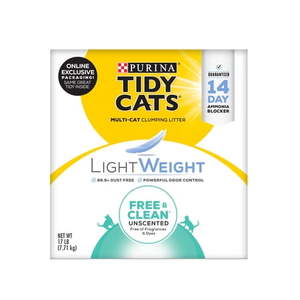 lot 19675 image: Purina Tidy Cats Low Dust Clumping Cat Litter  LightWeight Free & Clean Unscented  Multi Cat Litter  17 lb. Box