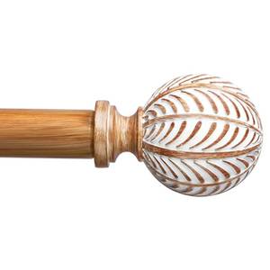 lot 19685 image: GEEBOBO 2 Pack Wood Boho Curtain Rods for Windows 28 to 48 Inch