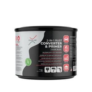 lot 19740 image: 2-in-1 Rust Converter & Metal Primer - Black, Water-Based, Low VOC, Rust Remover for Metal, Reformer & Encapsulator, Ideal for Automotive, Maritime, Car Restoration