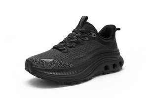 lot 19762 image: JOGTAIL Womens Wide Toe Box Walking Shoes - Comfortable Cushion Running Shoes with Arch Support, Breathable Slip On Athletic Sneakers for Gym Workout, Non-Slip Fashion Sports Footwear Black Size 8.5 (Slightly Worn)