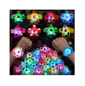 lot 19768 image: 48 Pack LED Fidget Spinner Bracelets - Glow in The Dark Party Favors for Kids 4-8 8-12, Bulk Classroom Treasure Box Toys, Goodie Bag Stuffers for Kids, Birthday Return Gifts, Carnival Prize