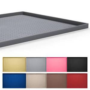 lot 20080 image: Hubulk Dog Feeding Mat,100% Waterproof BPA Free Silicone Pet Food and Water Bowl Placemat,Dishwasher, High Raised Edge to Prevent Spills,Nonslip Tray to Stop Messes on Floor (19x12x0.5, Grey)