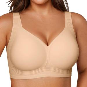 lot 20150 image: Vertvie Jelly Bras for Women No Underwire Minimizer Support, Skin, 34DD