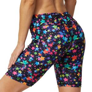 lot 20158 image: UIUO-UIPEU Biker Shorts with Pockets for Women Workout Leggings Cycling Yoga Shorts Printed Sprinkled Stars 1-2 XX-Large