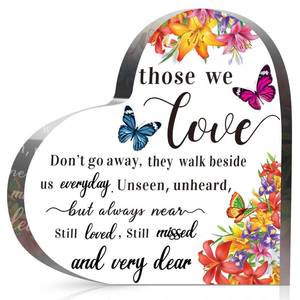 lot 20168 image: Jetec Sympathy Bereavement Gift for Loss of Loved One, 4 x 4 x 0.4 Inch