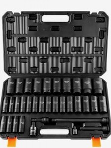 lot 19721 image: VEVOR Impact Socket Set SS217834A 34-Piece Cr-Mo