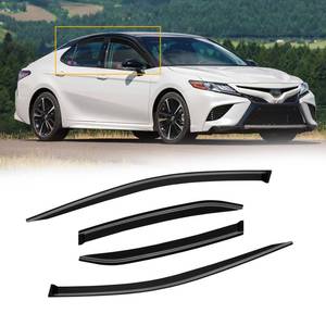 lot 1625 image: CMVT Auto Rain Guards for Toyota Camry 2018-2024, Window Visor Shields Vent Deflector Shade Dark Smoke 2019 2020 2021 2022 2023, Tape-On, 4PCS