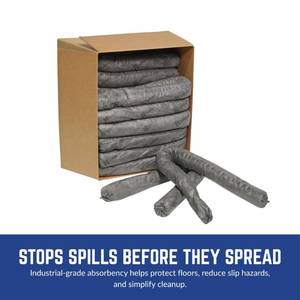 lot 1637 image: Spilfyter Universal Absorbent Socks 3 x 4, Gray, 12 Count