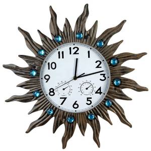 lot 1651 image: Garden Outdoor Clocks with Thermometer and Hygrometer Combo, 18.5 Inch