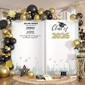 lot 1659 image: 2026 Graduation Arch Backdrop Stand,7.2ft Grad Arch Cover Backdrop Graduations Party Supplies Top Photo Booth Stand Covers for Graduation Party Background