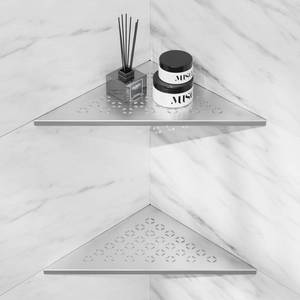 lot 1685 image: lives Shower Corner Shelf 2 Pack, 10-Inch 304 Stainless Steel, Silver Star