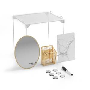 lot 1688 image: U Brands Magnetic Locker Organizer Kit with Decor, Gold