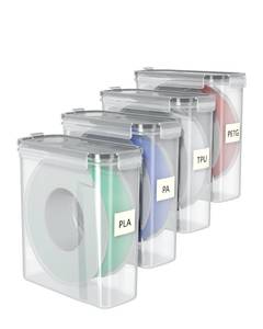 lot 1704 image: 3D Printer Filament Storage Box, 4-Pack Airtight Containers for 1kg