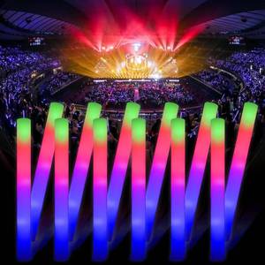 lot 1726 image: Blu7ive 30 Pieces Led Foam Sticks - Flashing Glow Sticks Party Supplies Light Up Baton Wands for Kids, Raves, Birthday, Wedding, Christmas, Halloween, Children Toy