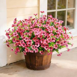 lot 2000 image: MENRU 12 Bundles Artificial Flowers for Outdoors UV Resistant