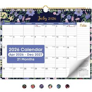 lot 2002 image: Taja Calendar 2026-2027, Apr 2026-Dec 2027 Wall Calendar, 14.7 x 11.5