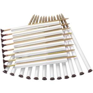 lot 2018 image: Vicenpal 20 Pcs 7 Head Gutter Screws with 5 Plastic Ferrule, Brown