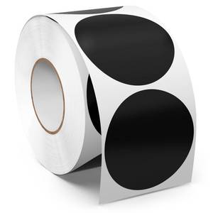 lot 2022 image: Meitaat 2 Round Circle Stickers Black Vinyl Color Coding Labels 500 Pcs