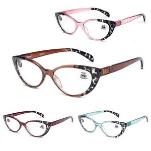 lot 2038 image: OSLOB 4 PACK Cat Eye Reading Glasses for Women Blue Light Blocking Readers with Spring Hinge Anti Glare UV��Mix��