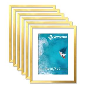 lot 2048 image: Wyxgiv 8x10 Picture Frame Set of 6 for Photo Poster HorizontallyVertically