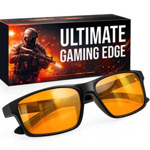 lot 2059 image: Gaming Glasses �� Blue Light Blocking Computer Screen Glasses  Anti Fatigue & Eyestrain  ONE Amber